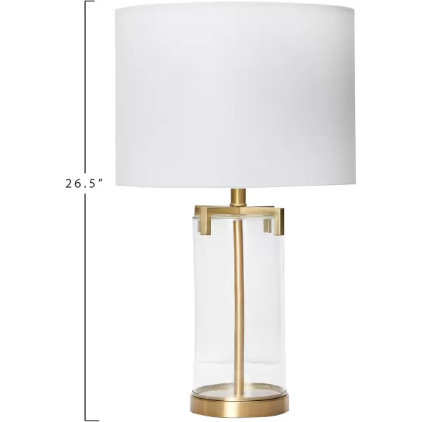Creative CoOp Modern Transparent Bubble Glass and Metal Table Lamp Brushed Gold