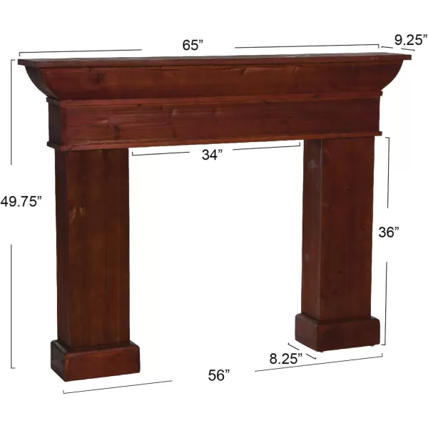 Creative CoOp Monolith Fireplace Mantel Dark Walnut FinishDark Walnut Finish