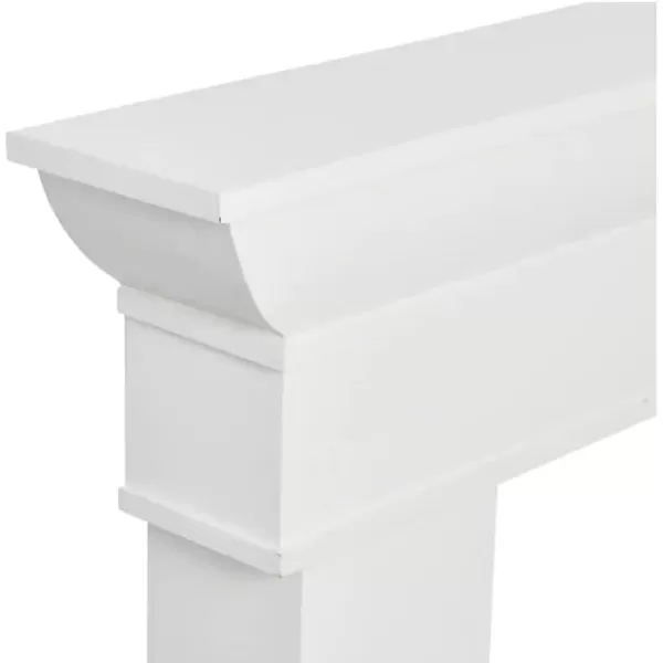 Creative CoOp Monolith Fireplace Mantel Dark Walnut FinishWhite