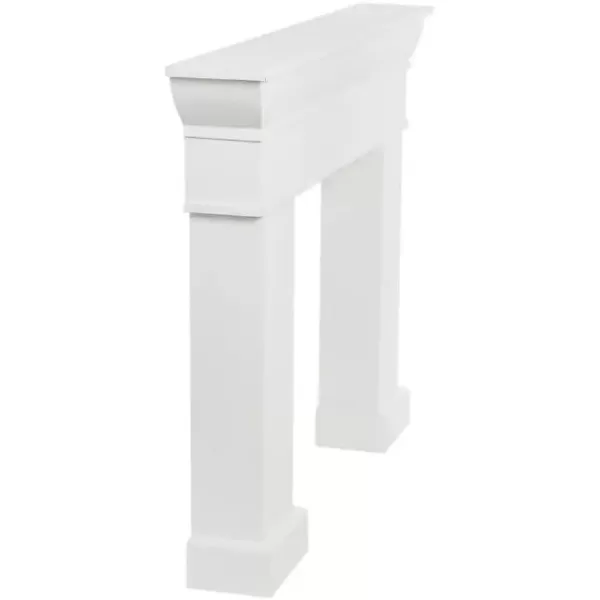 Creative CoOp Monolith Fireplace Mantel Dark Walnut FinishWhite