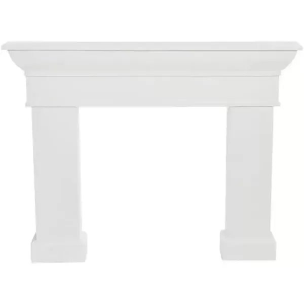 Creative CoOp Monolith Fireplace Mantel Dark Walnut FinishWhite