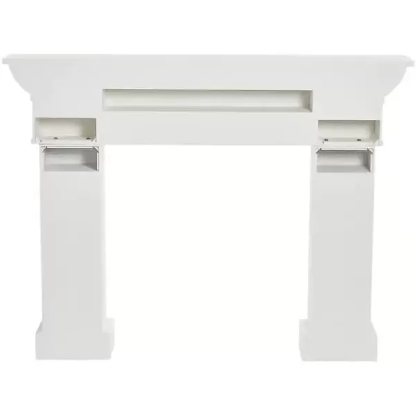 Creative CoOp Monolith Fireplace Mantel Dark Walnut FinishWhite