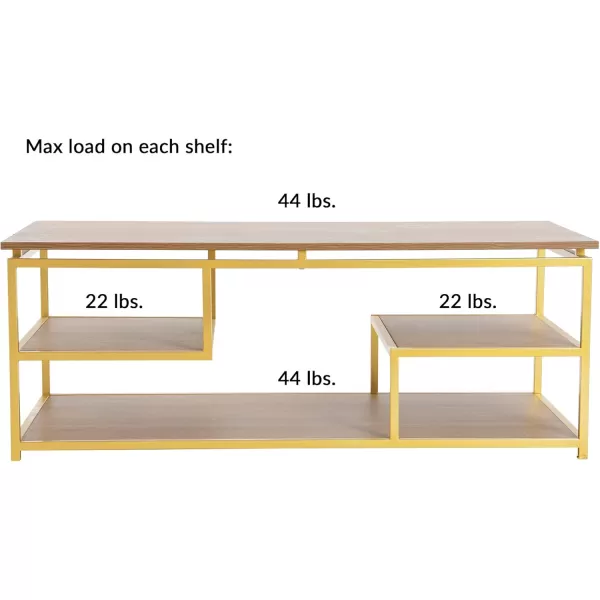 Creative CoOp MultiTiered Coffee Table Natural and Gold