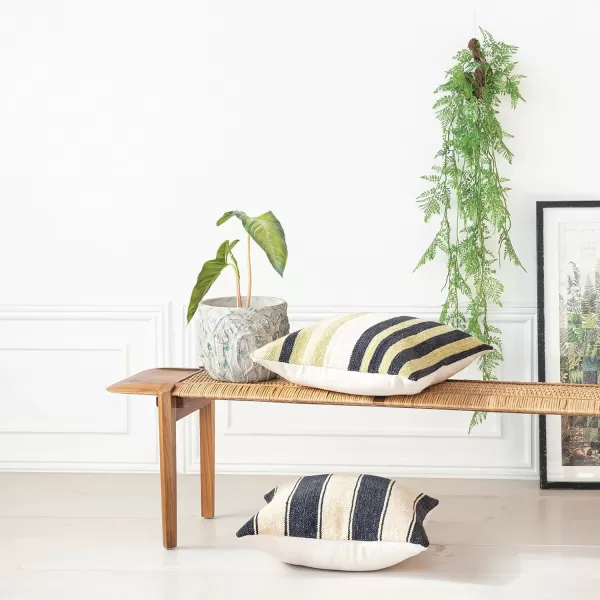Creative CoOp Natural Long Teakwood and Rattan Bench