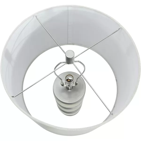 Creative CoOp Raw Concrete Imprinted Diamond Design and Metal Accents Table Lamp GreyLight Gray