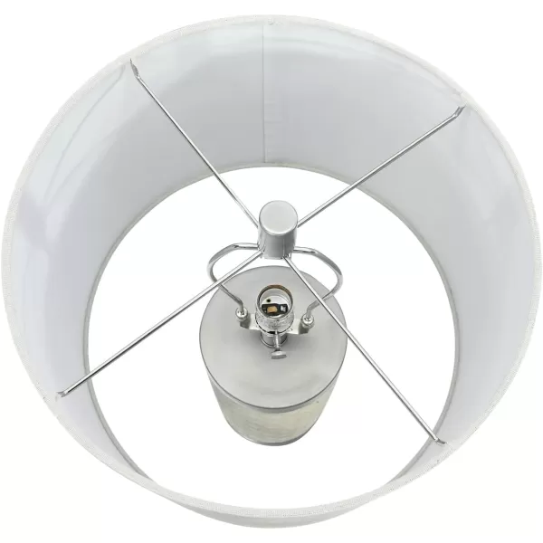 Creative CoOp Raw Concrete Imprinted Diamond Design and Metal Accents Table Lamp GreyLight Gray