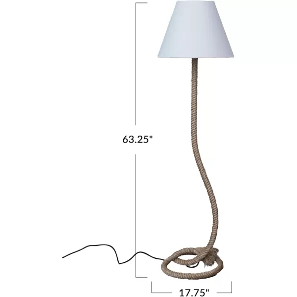 Creative CoOp Rope Indoor and Outdoor Table Lamp BrownFloor Lamp