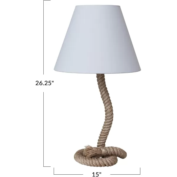 Creative CoOp Rope Indoor and Outdoor Table Lamp BrownTable Lamp