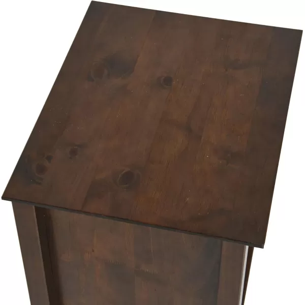 Creative CoOp Shaker 1Drawer Bed Side Table Nightstand WalnutSide Table