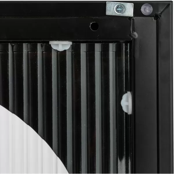 Creative CoOp Solstice Metal Cabinet with 2 Arched Glass Doors Dark GreenMatte Black