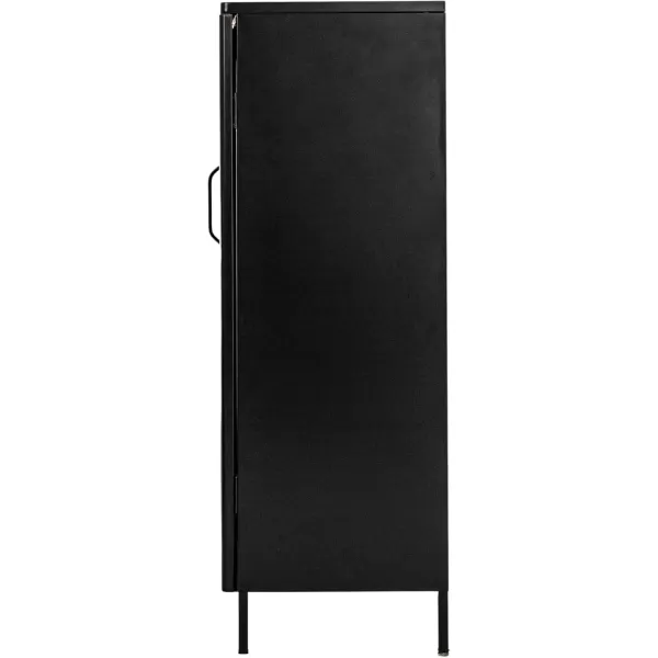 Creative CoOp Solstice Metal Cabinet with 2 Arched Glass Doors Dark GreenMatte Black