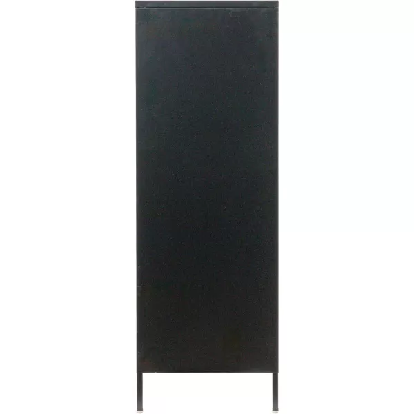 Creative CoOp Solstice Metal Cabinet with 2 Arched Glass Doors Dark GreenMatte Black
