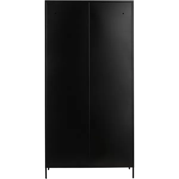 Creative CoOp Solstice Metal Cabinet with 2 Arched Glass Doors Dark GreenMatte Black