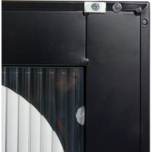 Creative CoOp Solstice Metal Cabinet with 2 Arched Glass Doors Dark GreenMatte Black