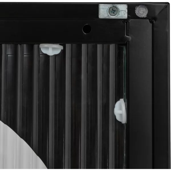 Creative CoOp Solstice Metal Cabinet with 2 Arched Glass Doors Dark GreenMatte Black
