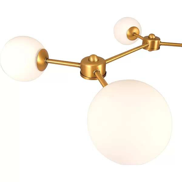 Creative CoOp Sputnik Opal Glass Chandelier Brushed Gold