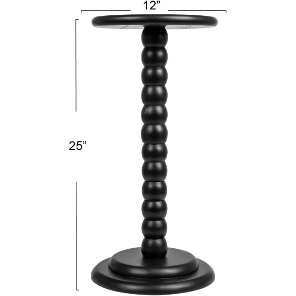 Creative CoOp Stacked Pedestal Cocktail Side Table BlackBlack