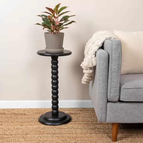 Creative CoOp Stacked Pedestal Cocktail Side Table BlackBlack