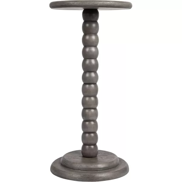 Creative CoOp Stacked Pedestal Cocktail Side Table BlackDove Grey