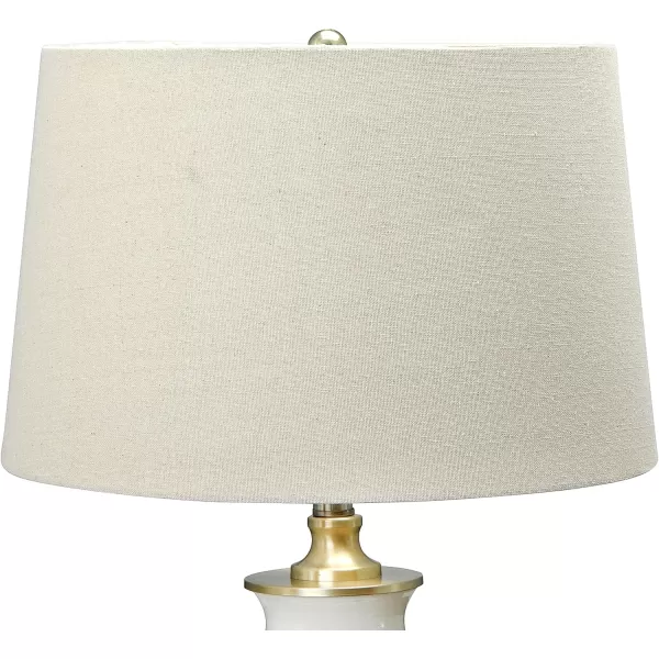 Creative CoOp Striped Ceramic Table Lamp with Brushed Gold Accents Black and WhiteBlack Stripe