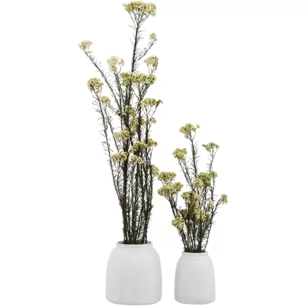 Creative CoOp White Terracotta Vases Set of Sizes