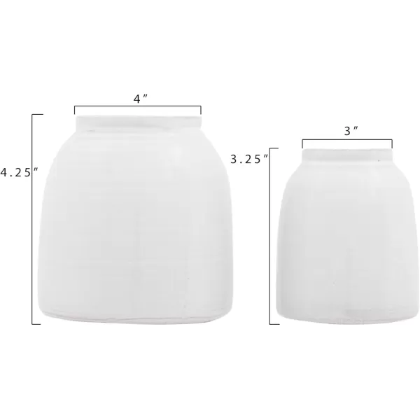 Creative CoOp White Terracotta Vases Set of Sizes