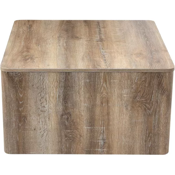 Creative CoOp Wood Console Table with Storage Coastal Oak Book ShelfCoffee Table
