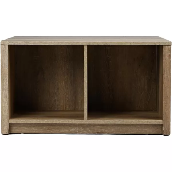 Creative CoOp Wood Console Table with Storage Coastal Oak Book ShelfCoffee Table