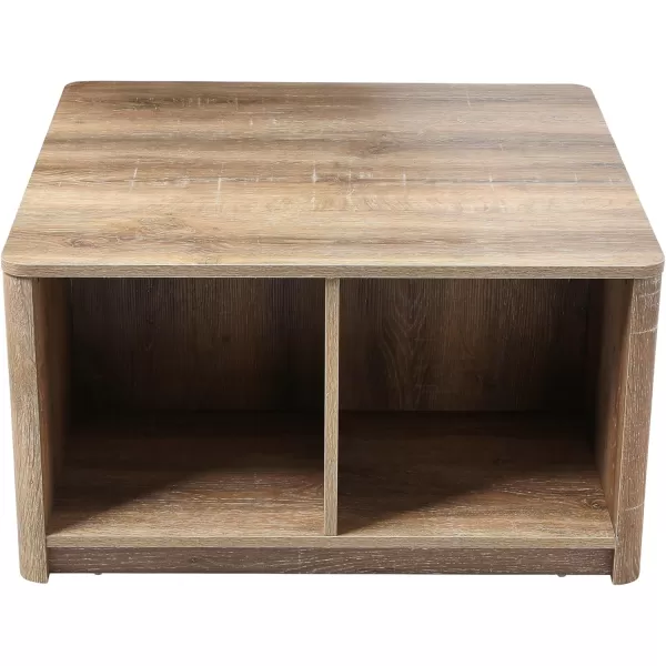 Creative CoOp Wood Console Table with Storage Coastal Oak Book ShelfCoffee Table