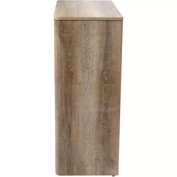 Creative CoOp Wood Console Table with Storage Coastal Oak Book ShelfConsole Table