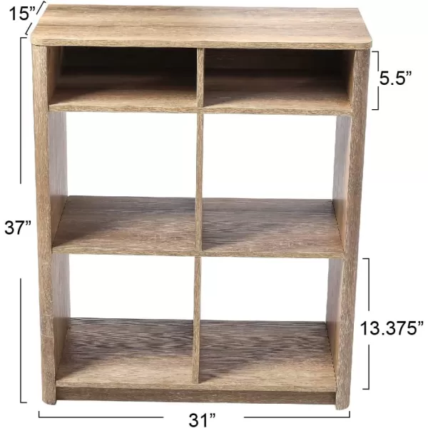 Creative CoOp Wood Console Table with Storage Coastal Oak Book ShelfConsole Table