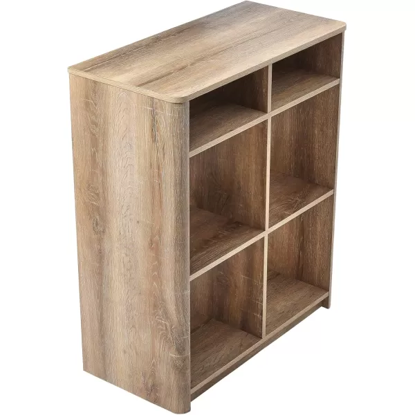 Creative CoOp Wood Console Table with Storage Coastal Oak Book ShelfConsole Table