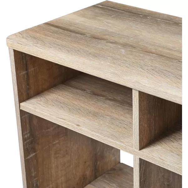 Creative CoOp Wood Console Table with Storage Coastal Oak Book ShelfConsole Table