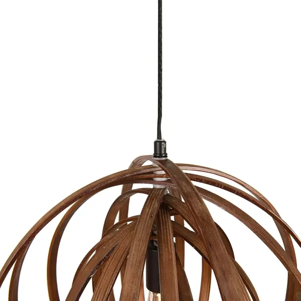Creative CoOp Wood Globe Pendant Brown