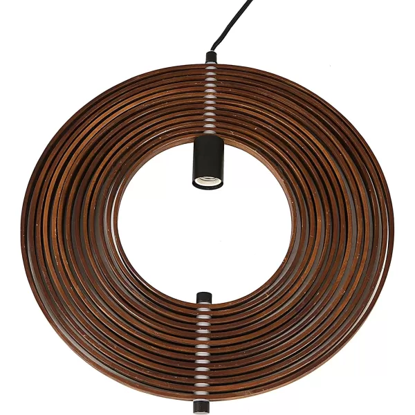 Creative CoOp Wood Globe Pendant Brown