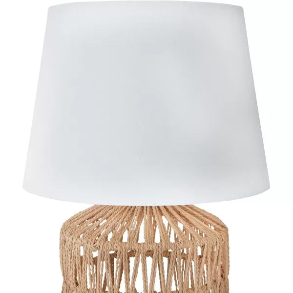 Creative CoOp Woven Rope Table Lamp with Empire Shade Natural