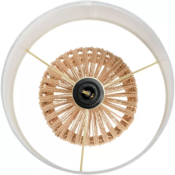 Creative CoOp Woven Rope Table Lamp with Empire Shade Natural