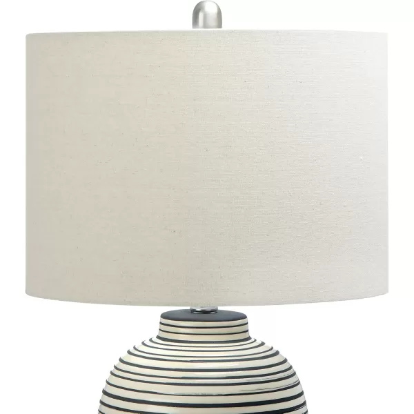 Creative Coop EC0413 23quot Ceramic Textured Striped Table Lamp Grey