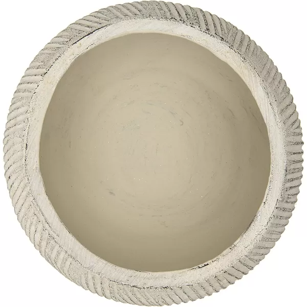 Distressed Cream Terracotta Planter with Fluted TexturePlanter