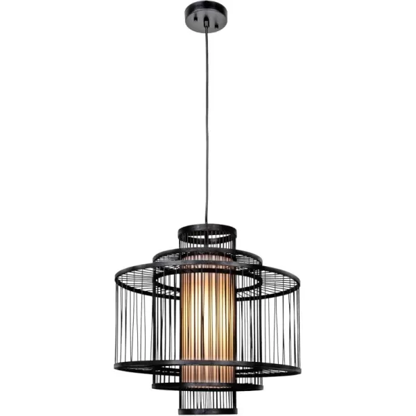 Creative CoOp 195 Inch Bamboo Pendant NaturalBlack