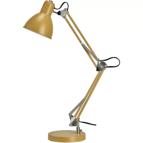 Creative CoOp 25Watt Sunbeam Articulated Metal Table Lamp Yellow