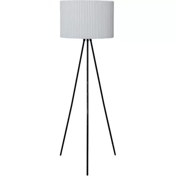 Creative CoOp 60Watt Metal Floor Lamp with Jute Shade Black and White