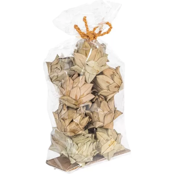 Creative CoOp Approximately 3quot H Handmade Dried Natural Leaf Bag Contains 13 Pieces Palm Lead Artichoke OffWhite CountPalm Leaf Artichoke