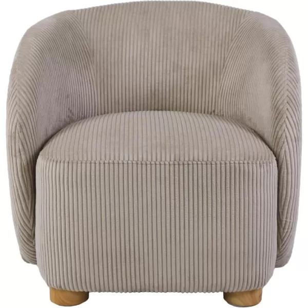 Creative CoOp Cream Corduroy Fabric Upholstered Arm Chair