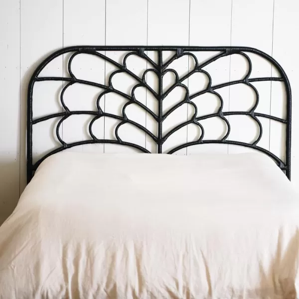 Creative CoOp King Rattan HeadboardBlack
