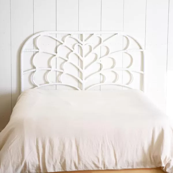 Creative CoOp King Rattan HeadboardWhite