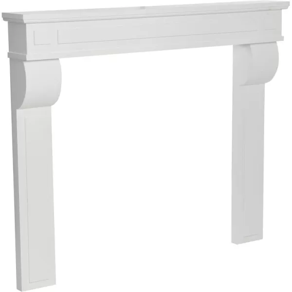 Creative CoOp Lodge Fireplace Mantel Distressed CreamWhite