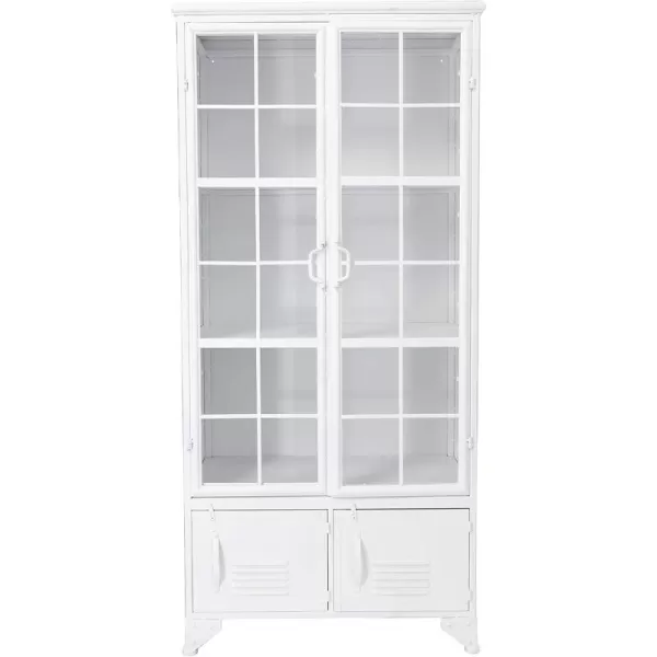 Creative CoOp Metal Shelves ampamp 4 Doors Cabinets and Shelf Units WhiteWhite