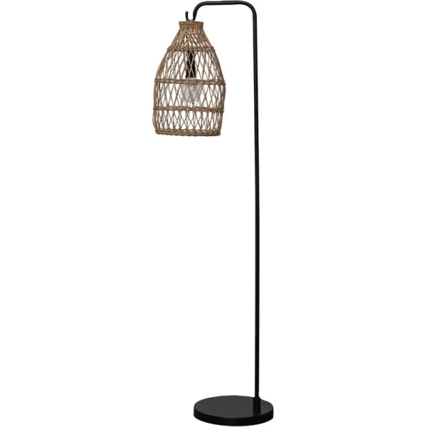 Creative CoOp Metal and Plastic Portable Floor Lamp Black