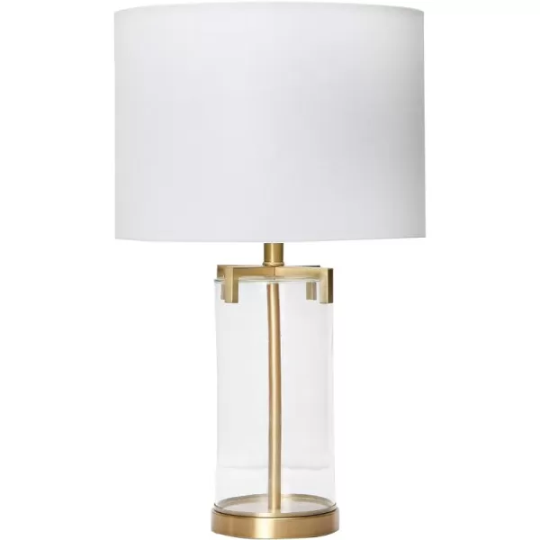 Creative CoOp Modern Transparent Bubble Glass and Metal Table Lamp Brushed Gold